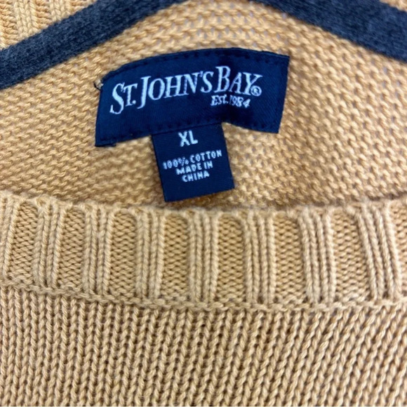 St. John’s Bay Men’s 100% Cotton Crewneck Long Sleeve Pullover Sweater / Size XL - Picture 3 of 4